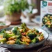 Chicken and broccoli stir-fry with carrots and bell peppers, a healthy 30-minute weeknight meal.