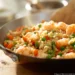Shrimp fried rice with colorful vegetables, a healthy 30-minute meal for busy weeknights.