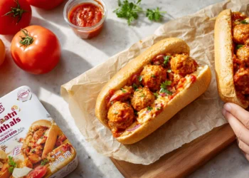 Mini chicken meatball subs with marinara and melted cheese – a quick 30-minute family-friendly meal.