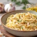 Pasta Aglio e Olio with garlic, olive oil, and chili flakes – a simple 30-minute Italian meal.