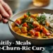 Colorful vegetarian curry served with fluffy rice, a quick and easy 30-minute meal for busy weeknights.