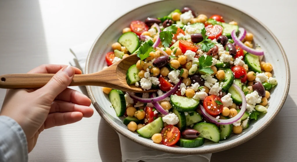 No-Cook Mediterranean Chickpea Salad