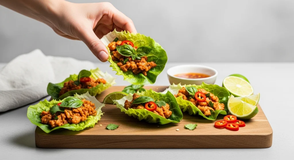 Thai Basil Lettuce Wraps (Restaurant-Style)