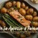 Healthy one-pan salmon with asparagus and roasted potatoes for an easy, nutritious dinner.
