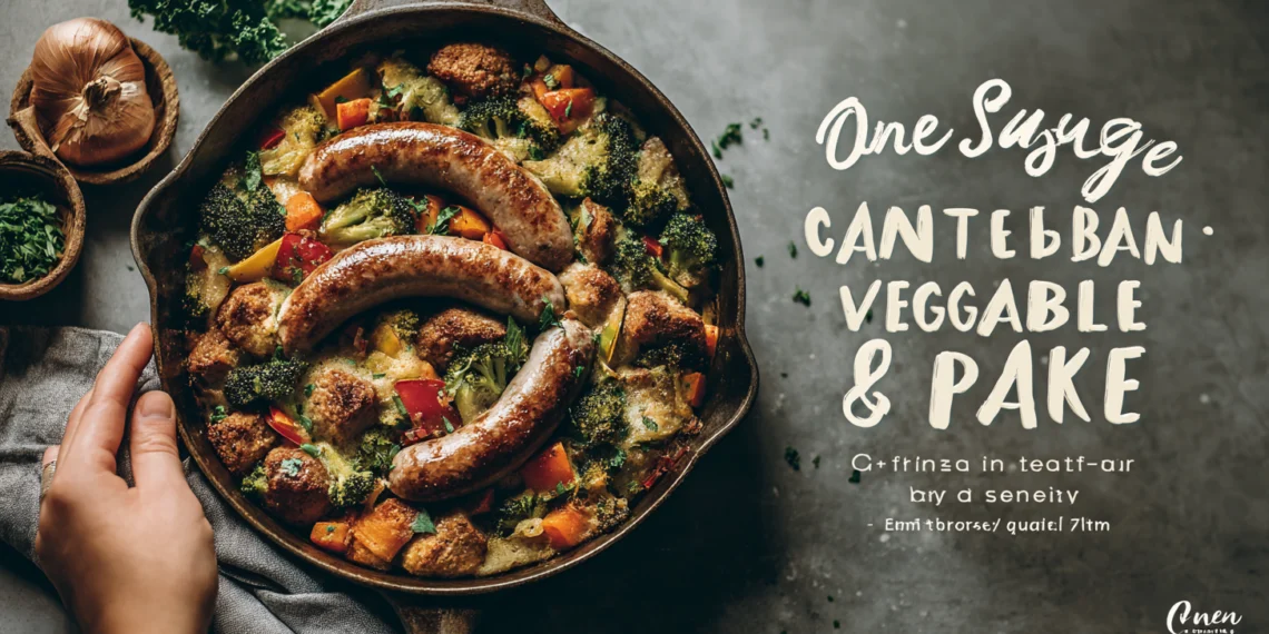 One-pan sausage and roasted veggies — easy, colorful, and customizable family dinner baked to perfection.