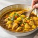 One-pan chicken and vegetable curry with colorful vegetables in a rich, spiced sauce.
