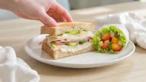 Budget-friendly sandwiches and wraps with vegetables and simple fillings, quick low-cost meal idea.