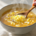 Quick egg drop soup with silky egg ribbons in golden broth: budget-friendly meal in 10 minutes.