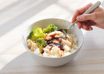 Budget-friendly rice bowl with vegetables and protein, quick and easy meal ready in minutes.