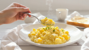 Budget-friendly egg dish with vegetables, quick and easy meal made in minutes.