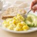 Easy to chew breakfast for seniors with oatmeal, eggs, yogurt, and soft fruits