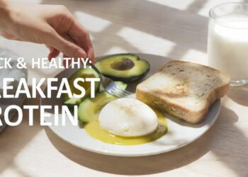 Quick healthy protein breakfast with eggs, Greek yogurt, and nuts for energy and muscle support