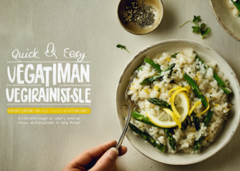 Lemon and asparagus risotto, creamy vegetarian dish that’s quick and easy to make.