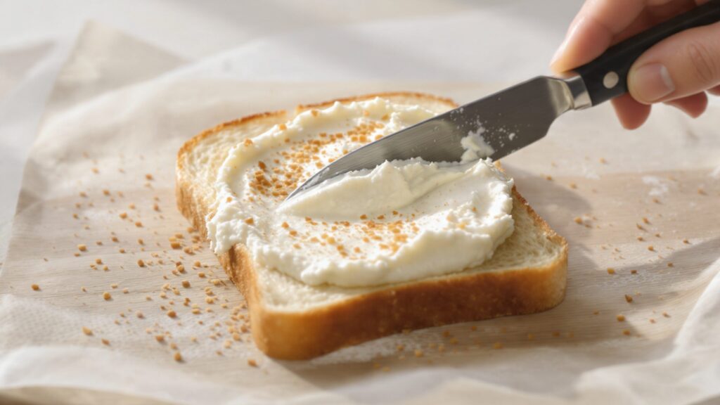 Cottage cheese toast with everything bagel seasoning, radishes, and microgreens
