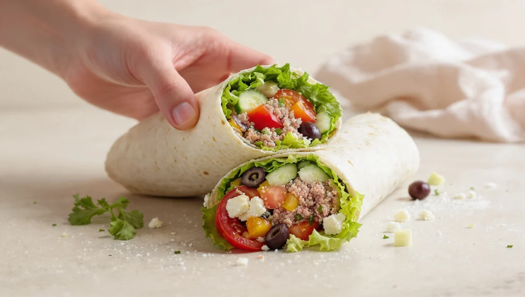 easy summer recipe – Mediterranean tuna wrap