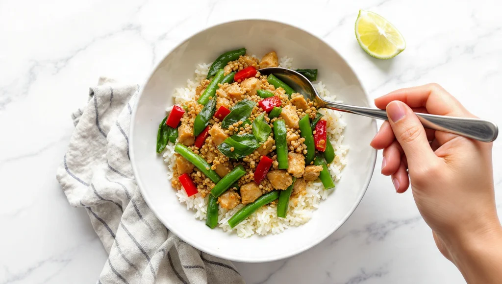 30-minute dinner idea – Thai basil chicken stir fry