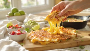 Quick summer quesadillas with melted cheese, fresh veggies, and crispy tortillas.